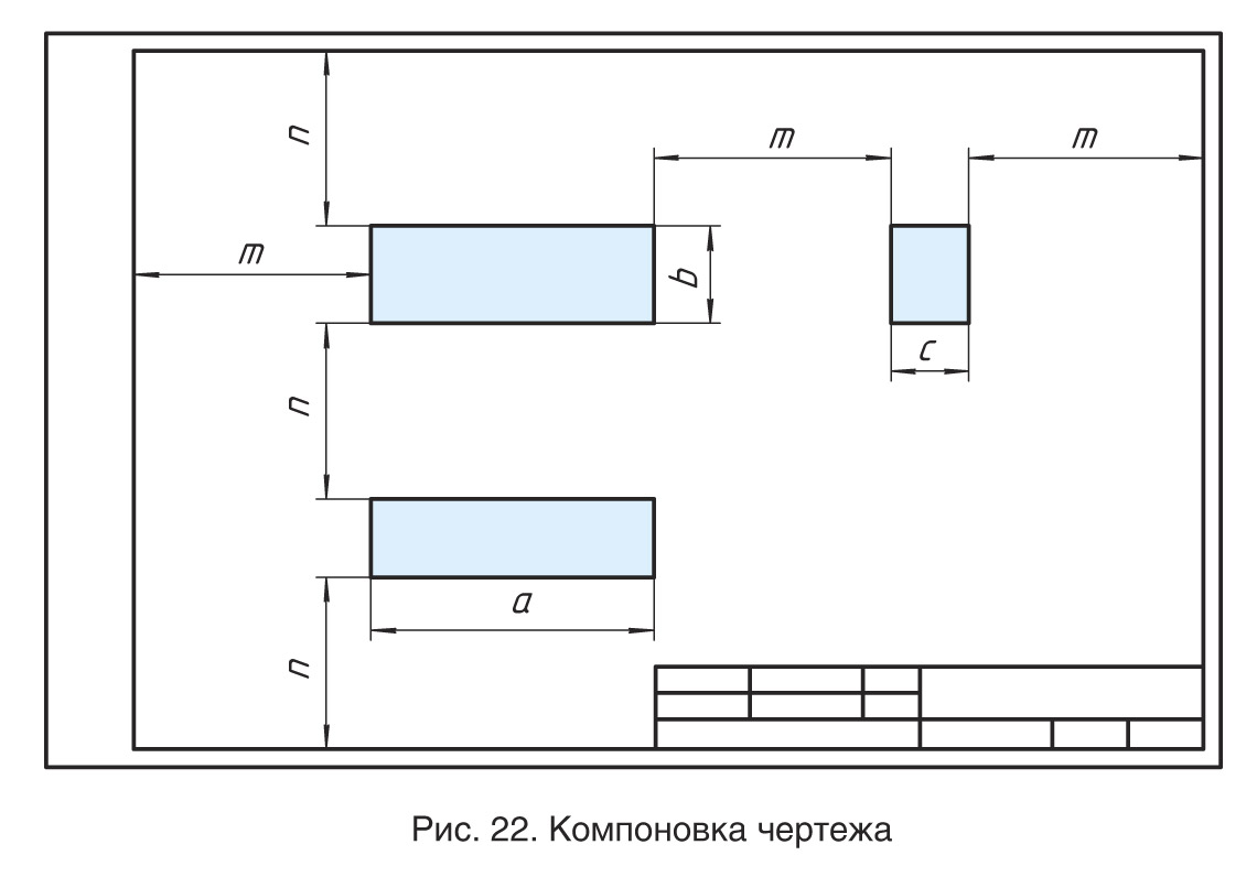 5. Компоновка чертежа: Компоновка чертежа