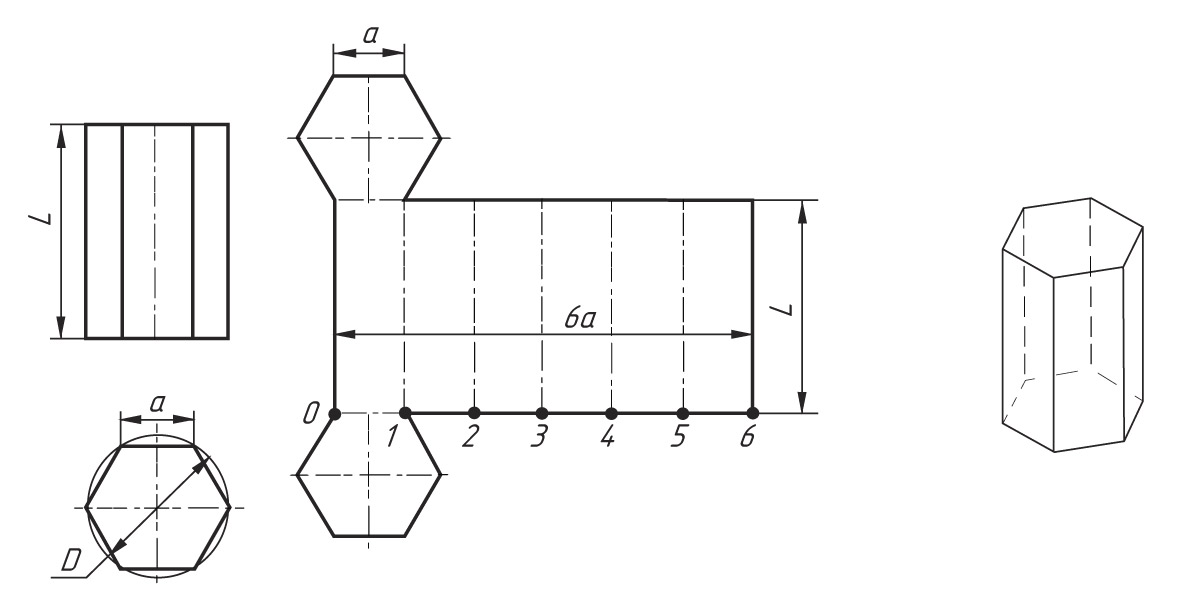 Развертка призмы чертеж
